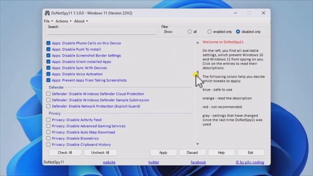 Take control of your privacy on Windows 11 with DoNotSpy11 смотреть онлайн