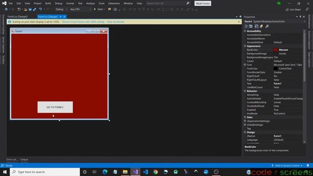 Opening a Second Form using a Button | C Sharp Winforms | Tamil | Code Screens смотреть онлайн