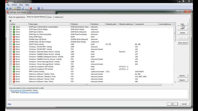 Kaspersky Antivirus MP4 - creating exclusions in the Anti-Hacker / host-based Firewall component смотреть онлайн
