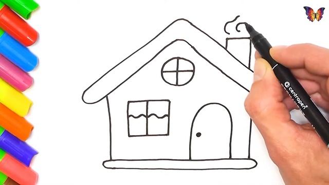 Как нарисовать вместе с ребенком домик. Раскраска своими руками смотреть онлайн