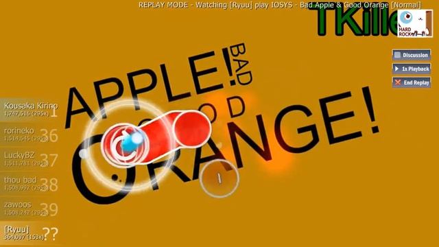 [Ryuu] - IOSYS - Bad Apple & Good Orange [Normal] [SS] + Hidden,HardRock смотреть онлайн