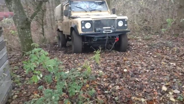 Land Rover Defender 130 Pickup @ Muddy Forest | Land Rover Off Road
