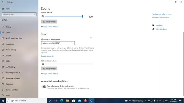 Windows 10 Quick tour Sound settings in System tab смотреть онлайн