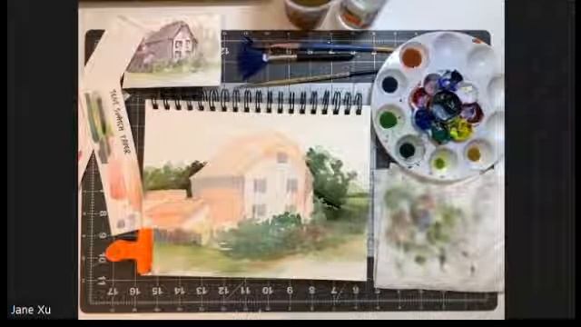 Art Class - Watercolor, "Farmhouse Landscape" - June 17, 2022 смотреть онлайн