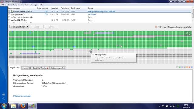 PC beschleunigen mit der kostenlosen Software Auslogics Disk Defrag смотреть онлайн