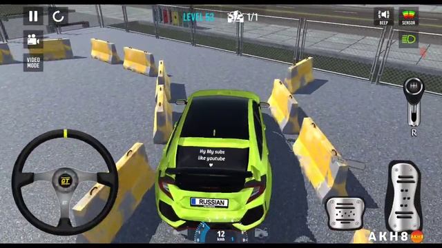 Civic Turbo Low Rider Level 54 Car Parking 3D : New | Games Driving Simulator Car Gameplay Android смотреть онлайн