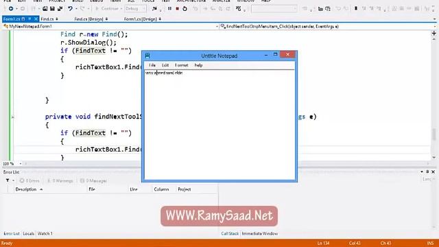 Notepad Windows Form Application With C# смотреть онлайн