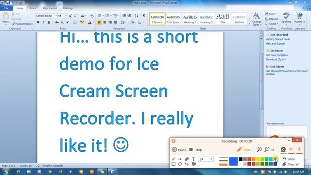 Ice Cream Screen Recorder - Short Demo смотреть онлайн