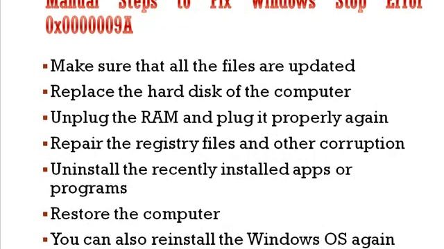 Easy Guide to Fix Windows Stop Error 0x0000009A смотреть онлайн