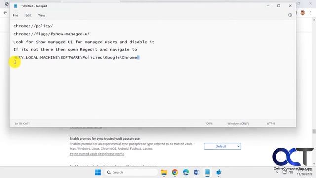Remove the Your Browser is Managed by Your Organization Message in the Google Chrome Settings смотреть онлайн