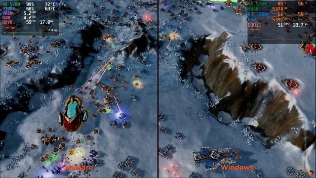 Ashes of Singularity: Escalation | Manjaro 20.0.3 vs Windows 10 | RX 5700 + Ryzen 3 3300X | 1440p | смотреть онлайн