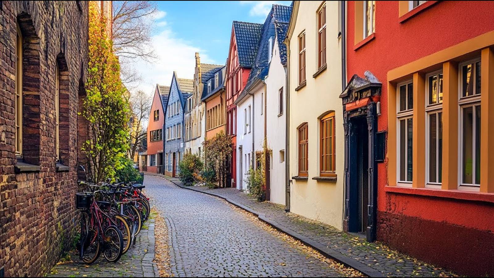 Дюссельдорф, Германия -пешеходная экскурсия 4K 60FPS. смотреть онлайн