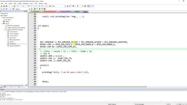 STM32 Print Function for Debugging смотреть онлайн