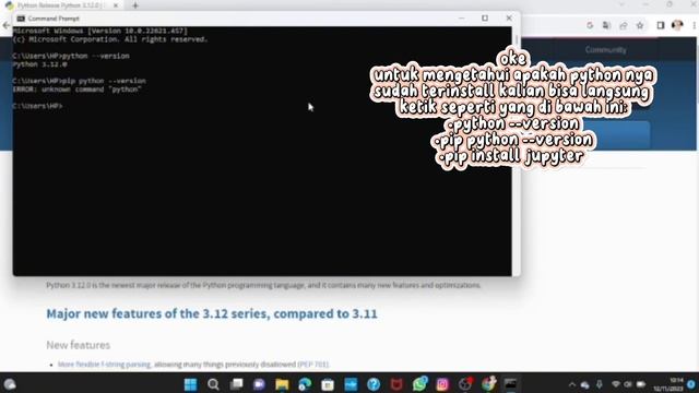 Cara Menginstal Jupyter Notebook Di Windows NT 10.0 || UTS PENGENALAN PEMROGRAMAN смотреть онлайн