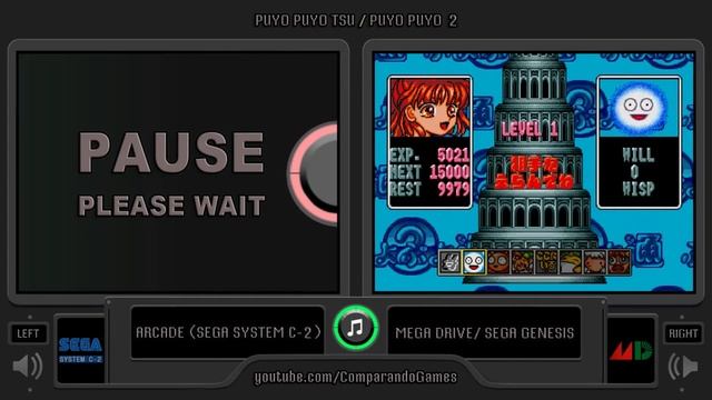 Puyo Puyo 2 (Arcade vs Mega Drive) Side by Side Comparison (Puyo Puyo Tsu) Arcade vs Sega Genesis смотреть онлайн