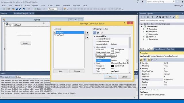 C# Tabcontrol Nesnesinin Kullanımı смотреть онлайн