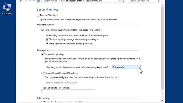 Windows 8.0 Professional - Change the Filter Options for Filter Keys смотреть онлайн