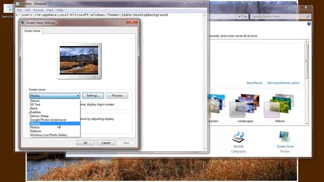 Windows 7 - Photo Screen Saver from Theme смотреть онлайн