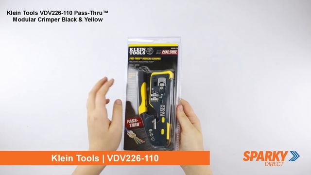 Klein Tools VDV226-110 | Pass-Thru™ Modular Crimper | Black & Yellow смотреть онлайн