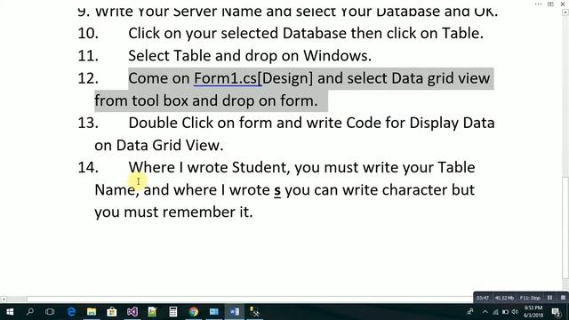 How to Display Data on DataGridView Visual Studio C# Windows Form Application? смотреть онлайн