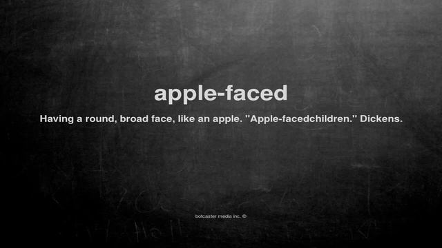 What does apple-faced mean смотреть онлайн