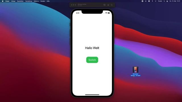 Simulatorbildschirm aufnehmen - Xcode 12.5 | iOS 14 смотреть онлайн