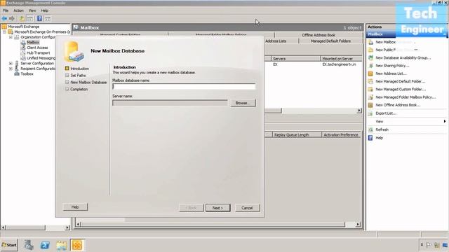 Create Exchange Mailbox Database in Exchange Server 2010 смотреть онлайн