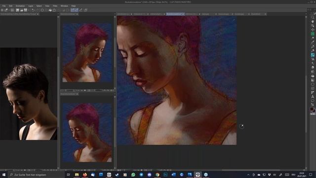Painting realistic portraits in Clip Studio Paint with Carina Klinkhammer смотреть онлайн
