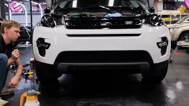 Ланд Ровер - полировка кузова и нанесение 2 слоев Ceramic Pro 9H. смотреть онлайн