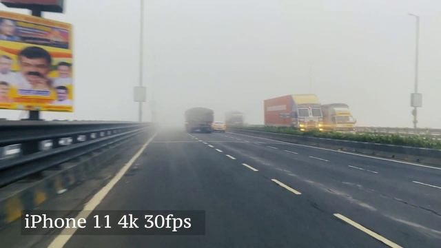 Airoli Bridge Navi Mumbai/ Kohra ( Fog) / iPhone 11 4k 30fps смотреть онлайн