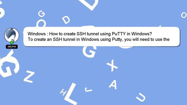 Windows : How to create SSH tunnel using PuTTY in Windows? смотреть онлайн