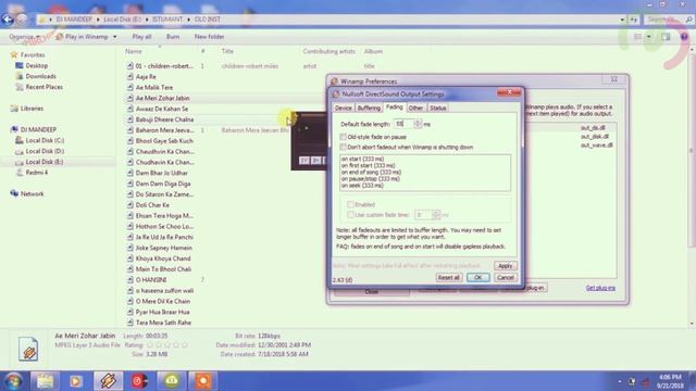 Winamp Fading Music Setting смотреть онлайн