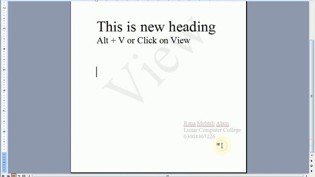 How to Use The View Menu In Ms Word / WinWord 2003 in Urdu/Hindi | Lunar Computer College смотреть онлайн