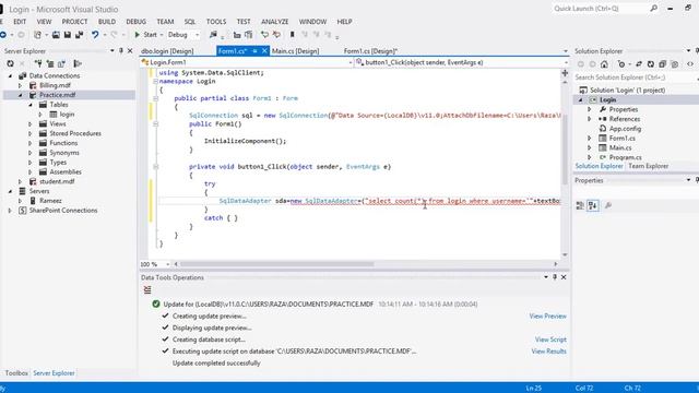 Dot Net framework Lesson ০১ (How to make a login form using sql local db) смотреть онлайн