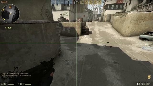 CS:GO Dust2 playground to long A cross смотреть онлайн