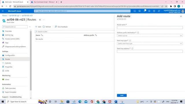 Configure routing in the hub and spoke topology||ip configuration||Powershell||Route||Perform Route смотреть онлайн