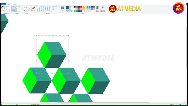 3d illusion art in MS Paint | Optical illusion in computer paint | Microsoft Paint 3d Art - Video 8 смотреть онлайн