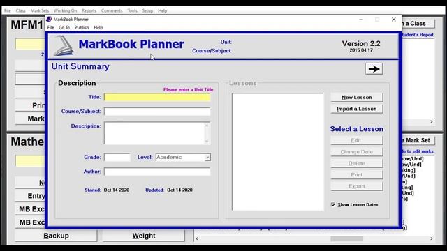 MarkBook® For Windows: 16 Curriculum Planner смотреть онлайн