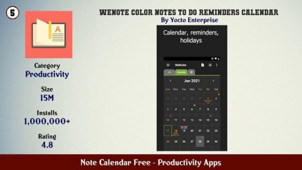 Top 10 Note Calendar Free Android Apps