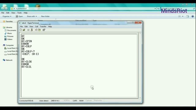 HyperTerminal for windows 7 and AT command practicals смотреть онлайн