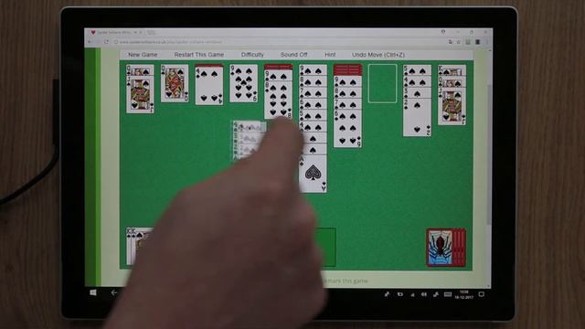 Spider Solitaire Windows XP on a tablet смотреть онлайн