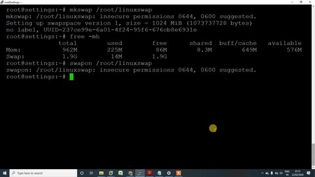 How to create the swap space using the swap file смотреть онлайн