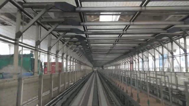 Tokyo's Yurikamome line from driver's seat смотреть онлайн