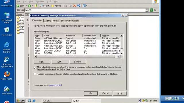 Networking Bangla Tutorial::How to install and configure File Server in windows server смотреть онлайн