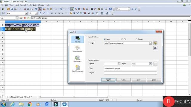 How to create Hyperlink in OpenOffice Calc || IT/ITeS NSQF || Level-4 смотреть онлайн