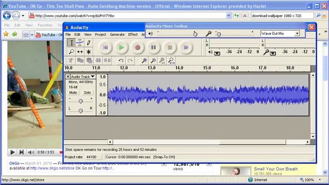 Recording Youtube Audio with Audacity in Windows XP смотреть онлайн