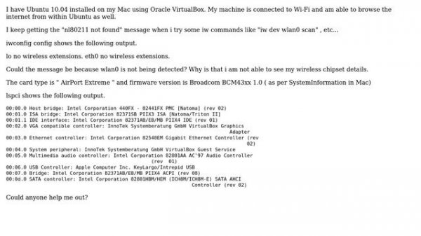 Ubuntu: nl80211 not found message when using iw commands