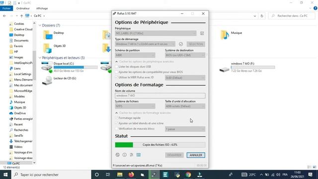 Créer une clé bootable windows 7 AIO Darija смотреть онлайн