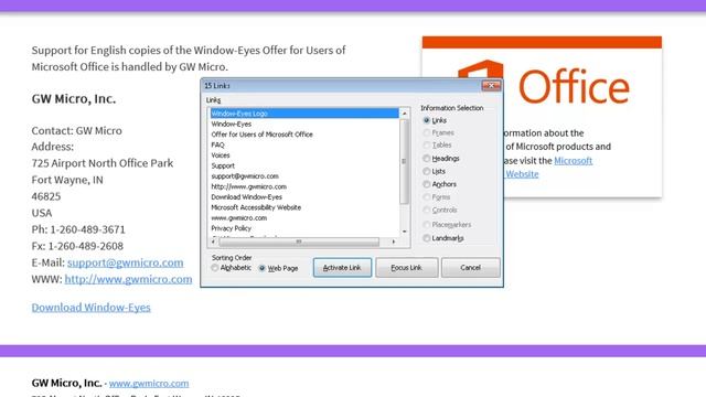 Getting Started With Window-Eyes For Office (Part 2) смотреть онлайн