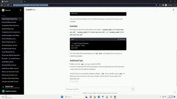pip install all whl files in folder windows